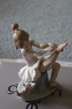 Vintage Lladro figurine # 6014 , Tuesday's Child. Ballerina and Kitten. picture