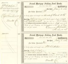 Pair of Hudson River Railroad Co. Transfers to Wm. B. Astor - Bond Transfer - Au picture