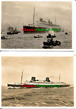 Vintage Postcards SS BREMEN North German Lloyd Line Ocean Liner Real Photos picture