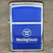 1981 Zippo Ultralite Blue Acrylic Westinghouse Advertising Cigarette Lighter picture