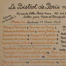 1967 Le Bistrot De Paris Restaurant Menu Michel Oliver Place Rue De Lille Paris picture