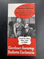 Vintage Brochure Gardner Economy Radiator Enclosures picture