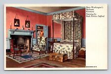 Betty Washingtons Bedroom Kenmore Painting Ruth Perkins Safford Antique Postcard picture