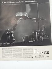 1941  Corning Research In Glass Fortune Magazine WW2 Print Ad Laboratory picture