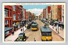 Elmira NY-New York, Birds Eye Water Street Looking West Antique Vintage Postcard picture