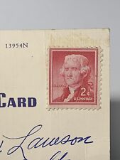 Jefferson 2 Cent Stamp Posted On Hillsboro W. VA Birthplace of Pearl S. Buck picture