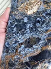 Pietersite Slab Rare Blue And Gold Absolutely Amazing Chatoyancy Old Stock. picture