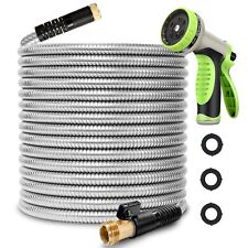 100FT 304 Stainless Steel Water Hose Metal Garden Hose No Kink Water Pipe picture