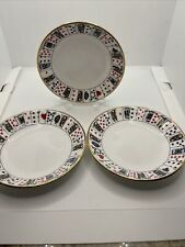 Queen's Fine Bone China 5” Dishs Cut For Coffee Made In England 3 Set Coasters picture