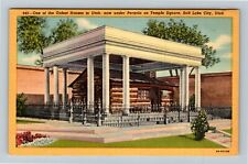 Salt Lake City UT-Utah, Old Pioneer Log Cabin, Temple Square, Vintage Postcard picture