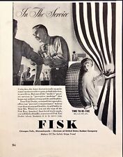 1943 Fisk Tires In The Service Army Doctor Chicopee Falls MA Vintage Print Ad picture