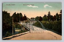 Niles MI-Michigan, Main Street Bridge, Scenic, Vintage Postcard picture