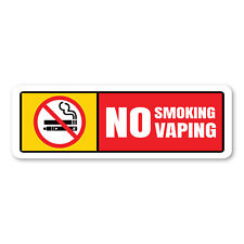 No Smoking / No Vaping - Rectangle design v2 - Magnet picture