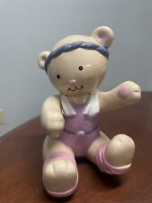 Ceramic Workout Exercise Teddy Bear Figurine-Taiwan picture