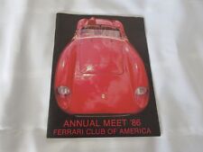 1986 Ferrari Club of America Annual Meet Program Book Magazine Testarossa + picture