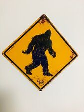 Bigfoot Crossing Xing Street Sign Road 12x12 Metal Funny Novelty Rustic Outdoor picture
