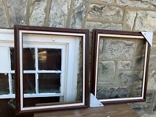 Two Brown Layered VTG Solid Wood Picture Frame 25X29X1