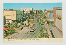 Aerial View Main Street Downtown Twin Falls Mall Twin Falls Idaho Postcard picture