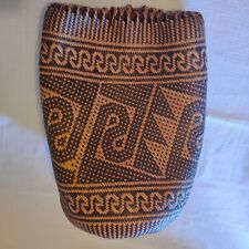 Vintage Hand Woven Basket Ajat Penan Borneo 20th Cen. Purse Bag Beautiful   Read picture