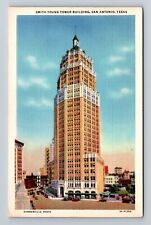 San Antonio TX-Texas, Smith Young Tower Building, Antique Vintage c1936 Postcard picture