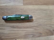 Vintage Antique Royal 2 Blade Green Pocket Knife picture