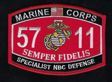 MOS 5711 SPECIALIST NBC DEFENSE HAT Patch US MARINES PIN UP CBRN MARINE VETERAN picture