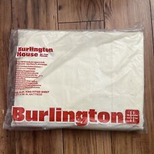 Vintage Yellow NOS Burlington House Percale One Cal. King Fitted  Sheet NY USA picture