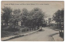Hobart, New York, Vintage Postcard View of Corner of Maple Avenue and River St. picture