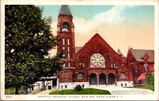Postcard~White Plains New York~Memorial Methodist Church~Poly Chrome~c1920s picture