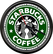 Starbucks Coffee Latte Espresso Shop Stand Drive Through Cafe Sign Wall Clock picture