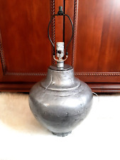 Anthony of California Solid Hammered Pewter Mid-Century Modern Table Lamp picture