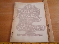 The Tattooed Dragon Meets the Wolfman William Rotsler 1960 book magazine RARE picture