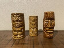 3 Vintage Ceramic Tiki Mugs picture