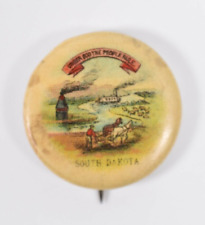 Vintage C 1890s Sweet Caporal Cigarette South Dakota Pinback Tobacco Advertising picture