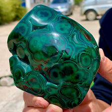 1.22LB Natural glossy Malachite transparent cluster rough mineral sample picture