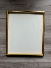 Vintage Gold Gilt Wood Picture Frame With 19”x16” Opening With Glass picture