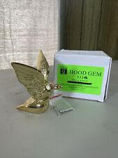 GEM Flying Eagle Hood Ornament Cast Metal with Gold Finish Made In USA picture