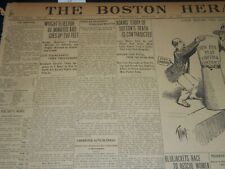1909 JULY 21 THE BOSTON HERALD - WRIGHT FLIES FOR 80 MIN, UP 280 FEET - BH 213 picture