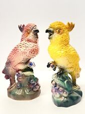 Mid-Century Boho California Pottery Porcelain Cockatoo Parrot Maddux PK/YW Birds picture