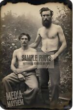 Two Homeless Men Hanging Out Shirts Off Print 4x6 Gay Interest Photo #120 picture
