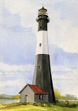 Tybee Island Lighthouse Georgia Fridge Magnet. Gerald Hill watercolor portrait picture