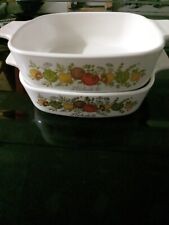 2 Rare Vintage Corning Ware Spice of Life A-12C Le Romarin Large Casserole Dish picture