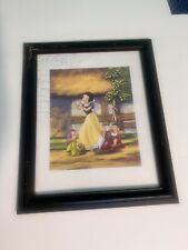 DISNEY SNOW WHITE FRAMED/Matted lithograph 12 x 14.5 picture