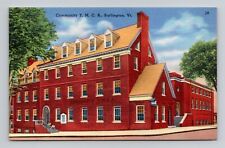 Postcard Community YMCA Building Burlington Vermont VT, Vintage Linen I4 picture