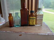 Vintage Poison/ pharmacy bottles lot Of 5 picture