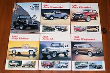 Vtg 1982 CJ-5 CJ-7 Wagoneer Pickup Scrambler Jeep Full Line Sales Brochure Lot picture