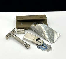 Gillette Khaki Set Safety Razor 1918 WWI Military Made in US Mirror #F618318 picture