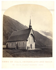 William England, English Church in Chamounix Vintage Albumen Print 1860 Print picture