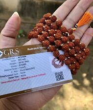 LAB CERTIFIED 5 Mukhi RUDRAKSHA Rudraksh Mala ROSARY 108+1 Bead Prayer Beads picture
