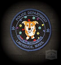 Lawrence MA PD Oliver The Therapy Dog Autism Awareness Patch picture